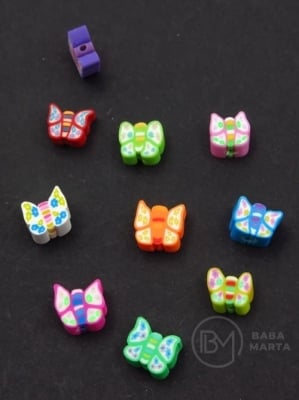 Mărgele fluture FIMO 9~12x8~10x4~5mm gaură mixtă 1.5mm 1 pachet 10 buc 312713