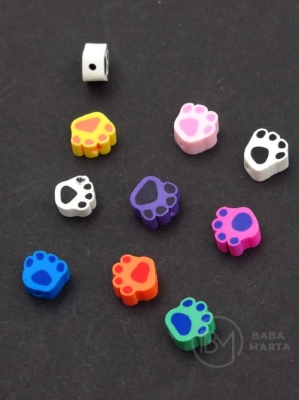 Mărgele FIMO labă 9~11x8~10x4~5mm mix 1 pachet 10 buc 312716