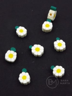 Mărgele FIMO ~8~10x~4.5mm flori 10 buc 312928