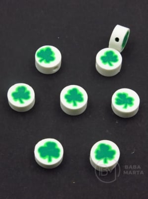 Mărgele FIMO 9~10x4.5mm trifoi 10 buc 312930