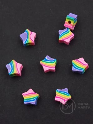 Mărgele FIMO ~7~9x~4.5mm stea 10 buc 312936