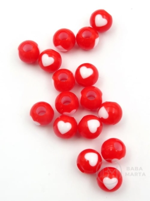 Mărgele 11.5x10mm tomate cu inimă 40g ~57buc 312961