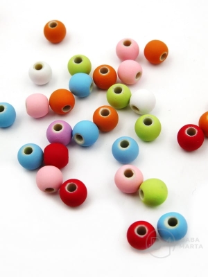 Bilă pastelată 6mm gaură 1.6mm 40 grame ~330 bucăți 312985