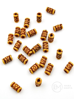 Mărgele 8x4mm imitație lemn gaură 2mm 40 grame ~365 pieces 312996