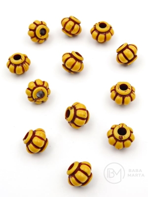 Mărgele 8x11mm imitație lemn gaură 3mm 40 grame ~95 pieces 312997