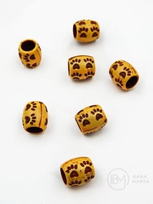 Mărgele 10x9.5mm imitație lemnă 5.5mm 40 grame ~95 pieces 313003