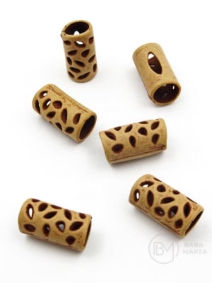 Mărgele 18x10mm imitație lemn gaură 7mm 40 grame ~76 pieces 313006