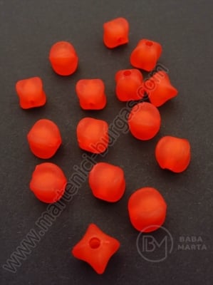 Figurină 8mm pasăre roșie cu bază albă 1 pachet 40g ~154 bucăți 311915