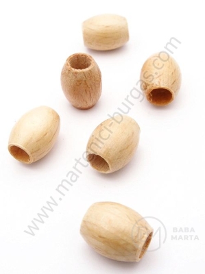 Cilindru din lemn lăcuit 16x12mm gaură 6mm 1 pack 40g ~55buc 321268