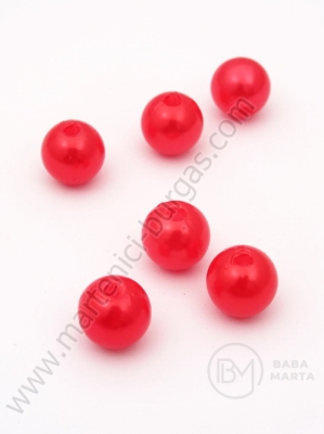 Perlă roșie 12mm 1 pachet 40g ~48 buc 311121