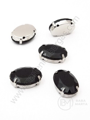 Pietriș acrilic 13x18mm negru în coș metalic 1 pachet 4 buc 151496