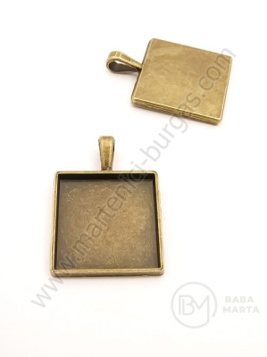 Pendant 38x27mm base bronz antic pentru installation 25x25mm 1 pachet 3 buc 306810