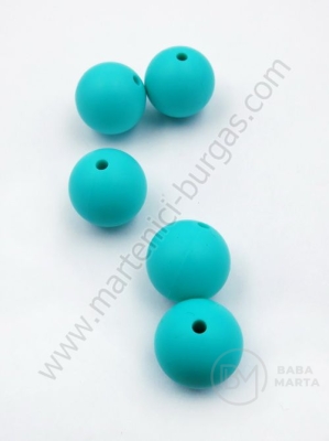Bilă de mărgele din silicon cu gaură de 15 mm, 2 mm, 1 paquet, 5 pcs. 317066