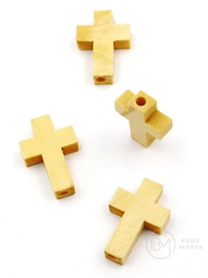 Mărgele cruce din lemn 14x20x5mm gaură 2mm 10 pieces 321351