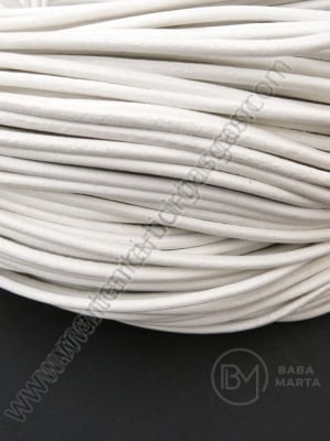 Piele rotundă albă 1.5mm 1 metru 421025