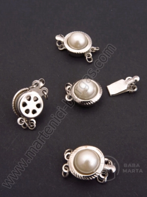 Închizătoare 2 bucăți 18x12mm culoare argintie 1 set 301742