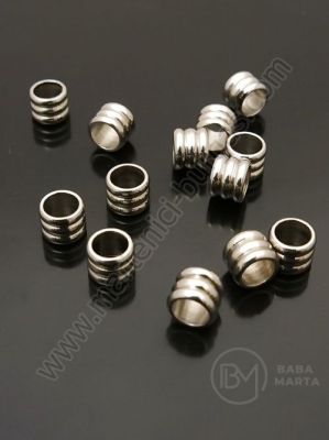Mărgele 7x5mm OȚEL (304) gaură 5mm 1 pachet 5 buc 307913