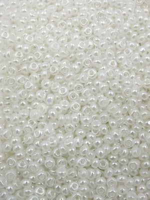 Mărgele de sticlă ~3x~2.5mm 8-0 perlă albă calitatea I ~1500 bucăți 331844