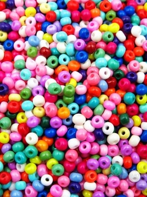 Mărgele de sticlă ~3x~2.5mm 8-0 amestec dens calitatea I ~1500 bucăți 331847