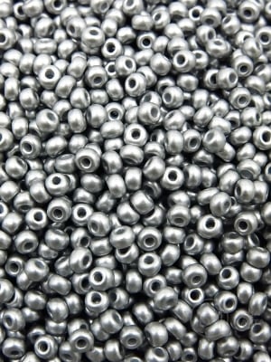 Mărgele de sticlă ~3x~2.5mm 8-0 culoare argintie calitatea I ~1500 bucăți 331848