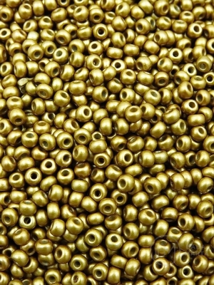 Mărgele de sticlă ~3x~2.5mm 8-0 culoare bronz calitate 1 ~1500 bucăți 331849