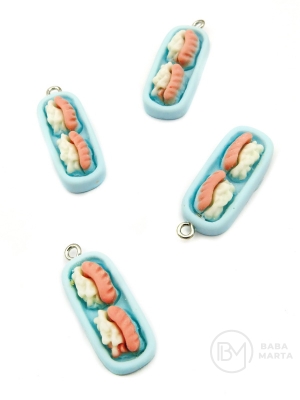 Pendant din rășină cu fursecuri ~30x~12mm 2 pieces 335898
