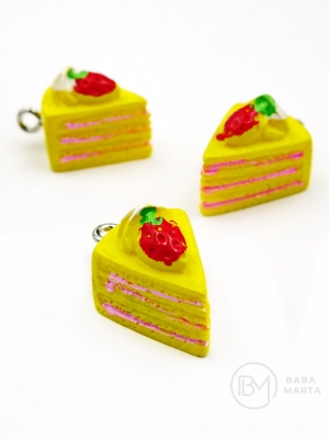 Pandantiv tort din rășină ~19x~13mm 2 pcs 335902
