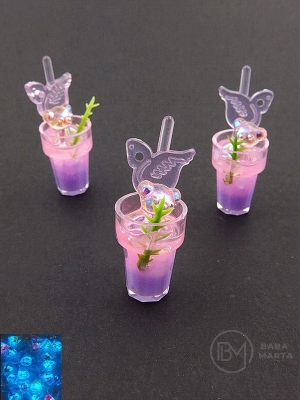 LAMPĂ PENDANTĂ 22x12mm cocktail cu orificiu de urs 2mm 2 buc 335928