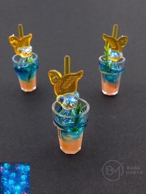 LAMPĂ PENDANTĂ 22x12mm cocktail cu orificiu de urs 2mm 2 buc 335930