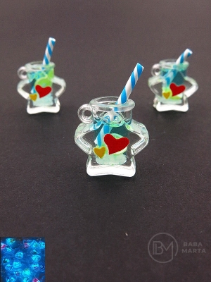 LAMPĂ PENDANTĂ 17x11mm stea cocktail gaură 2mm 2 buc 335933