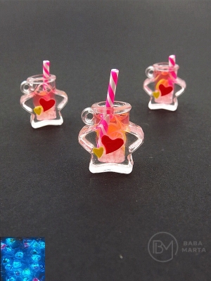 LAMPĂ PENDANTĂ 17x11mm stea cocktail gaură 2mm 2 buc 335936