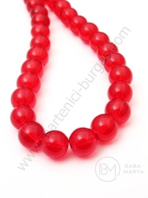 Mărgele de sticlă 8mm imitație de opal red gaură 1.5mm 80cm ~105 buc 1 buc 343772