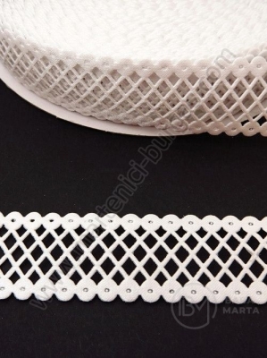 Panglică de satin 23mm albă 1 pachet 5 metri 451383