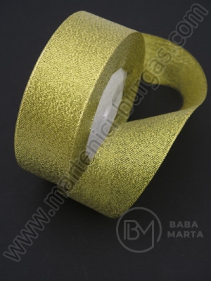 Panglică organza 25mm aurie 1 rolă ~22 metri 451202