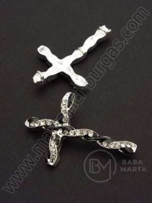 Cruce metalică cristal 42x29mm hole 2.5mm 1 buc 308175