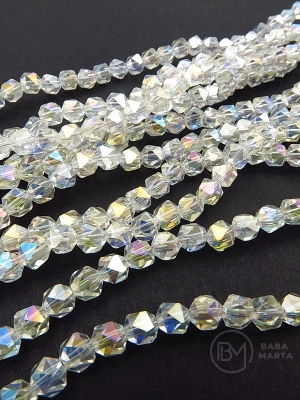 Cristal 6x5.5x5.5mm AB fațetat ~100 buc ~54cm 1 șir 342082