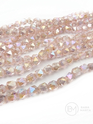 Cristal 6x5.5x5.5mm AB fațetat ~100 buc ~54cm 1 șir 342083