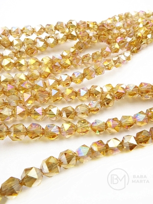 Cristal 6x5.5x5.5mm AB fațetat ~100 buc ~54cm 1 șir 342084