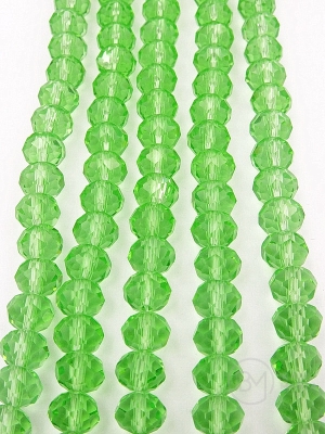 Cristal 8x6mm verde deschis curcubeu ~67 buc 41cm 1 buc 342117