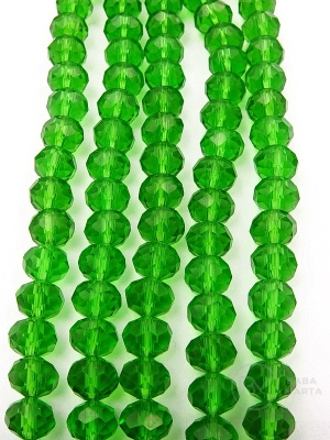 Cristal 8x6mm verde ~68 buc 43cm 1 bucată 342118