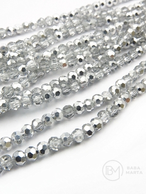 Cristal ~bilă fațetată de 3 mm ~104 buc ~32 cm 1 șir 342221