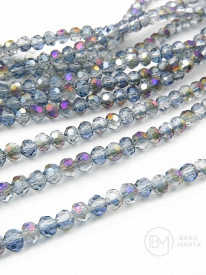 Cristal ~bilă fațetată de 3 mm ~97 buc ~30 cm 1 șir 342222