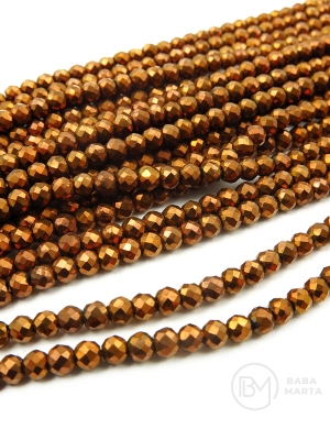 Cristal ~bilă fațetată de 3 mm ~135 buc ~36 cm 1 șir 342235