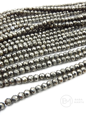 Cristal ~bilă fațetată de 3 mm ~135 buc ~36 cm 1 șir 342236