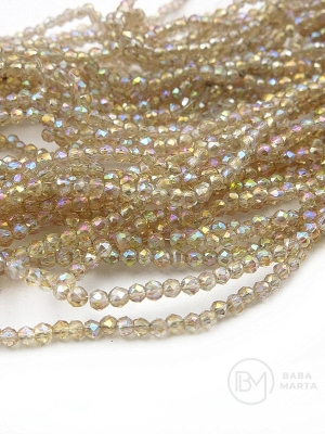 Mărgele fațetate AB de cristal ~2mm ~200 buc ~36cm 1 șir 342237