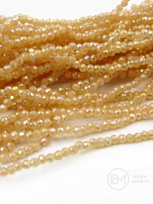 Mărgele fațetate AB de cristal ~2mm ~200 buc ~36cm 1 șir 342238