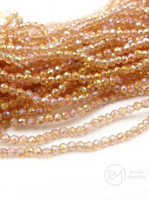 Mărgele fațetate AB de cristal ~2mm ~200 buc ~36cm 1 șir 342239