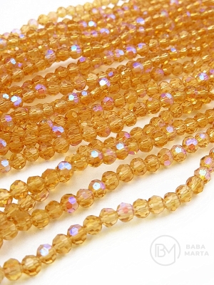 Cristal ~ Mărgele fațetate AB de 3 mm ~ 160 buc ~ 50 cm 1 șir 342332