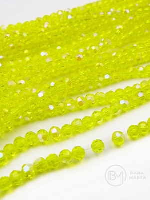 Cristal ~ Mărgele fațetate AB de 3 mm ~ 160 bucăți ~ 50 cm 1 șir 342333