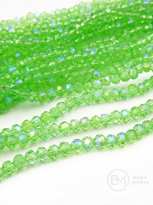 Cristal ~ Mărgele fațetate AB de 3 mm ~ 160 bucăți ~ 50 cm 1 șir 342334